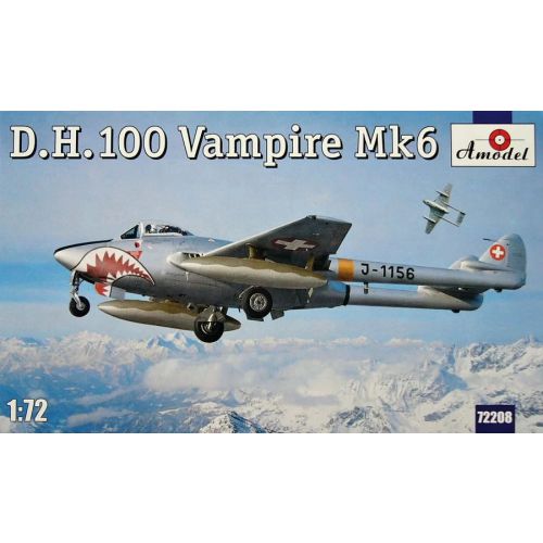 Kit de plastimodelismo para montar – DH100 VAMPIRE MK6 RAF JET FIGHTE – escala 1/72