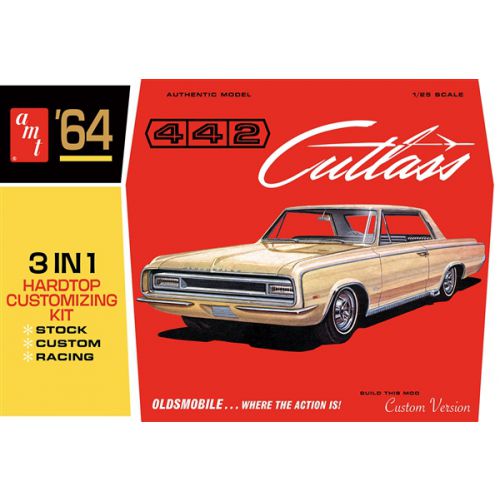 Kit de plastimodelismo para montar e pintar 1964 OLDS CUTLASS 442 HARDT - escala 1/25