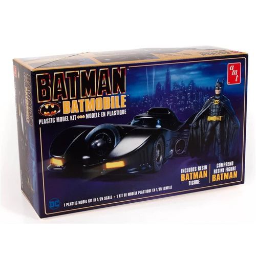 Kit de plastimodelismo para montar e pintar BATMAN 1989 BATMOBILE W/RESIN BATMAN FIGURE - escala 1/25
