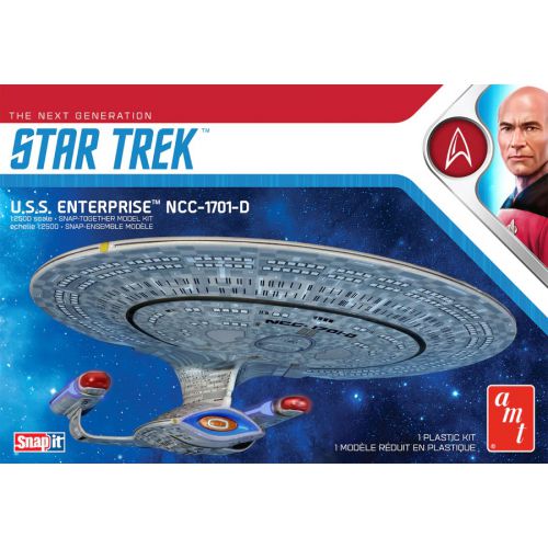 Kit de plastimodelismo para montar e pintar STAR TREK USS ENTERPRISE-D (SNAP) - escala 1/2500