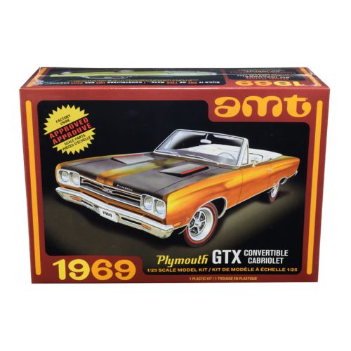Kit de plastimodelismo para montar e pintar 1969 PLYMOUTH GTX CONVERTIBLE CABRIOLET - escala 1/25