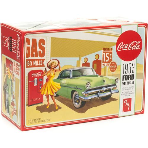 Kit de plastimodelismo para montar e pintar 1953 FORD VICTORIA HARDTOP WITH COCA-COLA MACHINE - escala 1/25