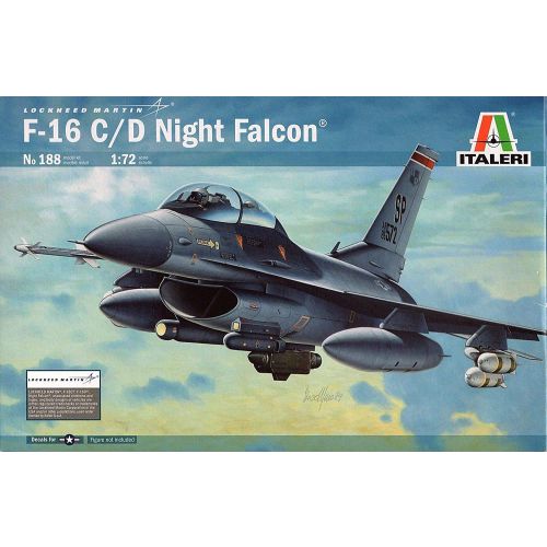 Kit de plastimodelismo para montar e pintar F-16 C/D NIGHT FALCON - escala 1/72