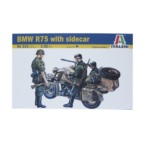 Kit de plastimodelismo para montar e pintar BMW R75 WITH SIDECAR - escala 1/35