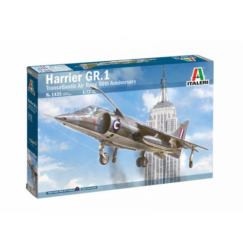 Kit de plastimodelismo para montar e pintar HARRIER GR.1 TRANSATLANTIC AIR RACE 50TH ANNIVERSARY – escala 1/72