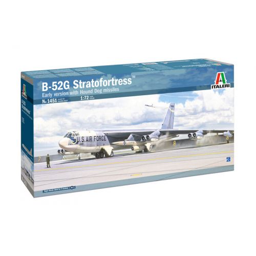 Kit de plastimodelismo para montar e pintar B-52G EARLY WITH HOUND DOG – escala 1/72
