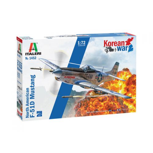 Kit de plastimodelismo para montar e pintar NORTH AMERICAN F-51D MUSTANG KOREAN WAR – escala 1/72
