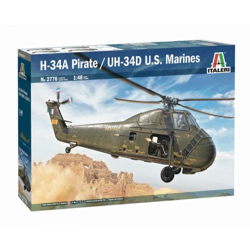 Kit de plastimodelismo para montar e pintar H-34A Pirate / UH-340 U.S. Marines – escala 1/48