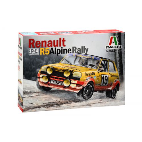 Kit de plastimodelismo para montar e pintar RENAULT R5 ALPINE RALLY- escala 1/24