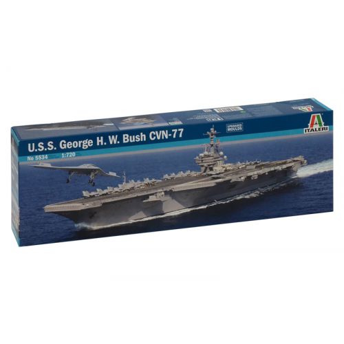 Kit de plastimodelismo para montar e pintar U.S.S. GEORGE H.W. BUSH CVN 77 - escala 1/720