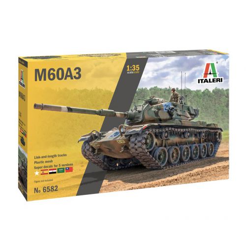 Kit de plastimodelismo para montar e pintar M60A3 Medium Battle Tank – escala 1/35