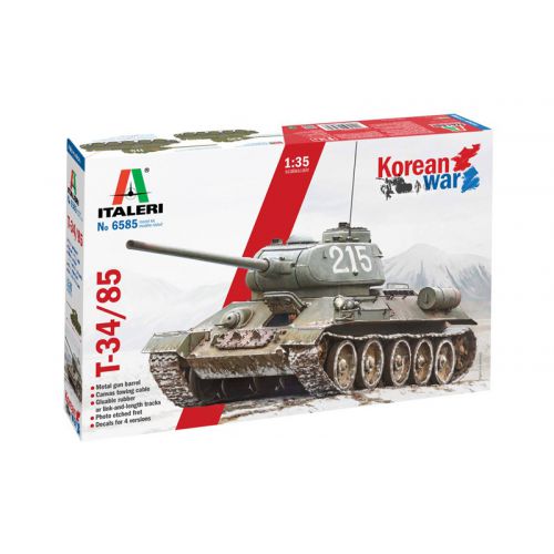 Kit de plastimodelismo para montar e pintar T-34/85 (KOREAN WAR) – escala 1/35