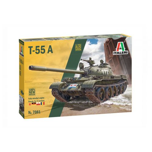 Kit de plastimodelismo para montar e pintar T-55 A MEDIUM BATTLE TANK – escala 1/72