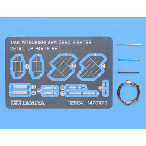 Conjunto de Peças Detalhadas: 1/48 MITSUBISHI A6M ZERO FIGHTER