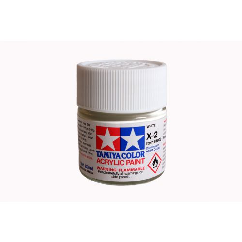 TAMIYA: Tinta Acrílica X-2 BRANCO – 23ml