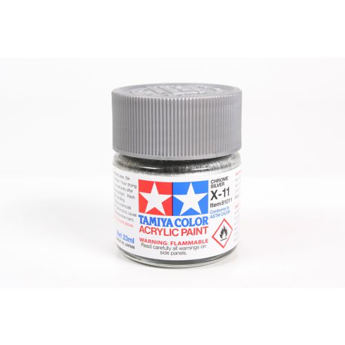 TAMIYA: Tinta Acrílica X-11 PRATA CROMO – 23ml