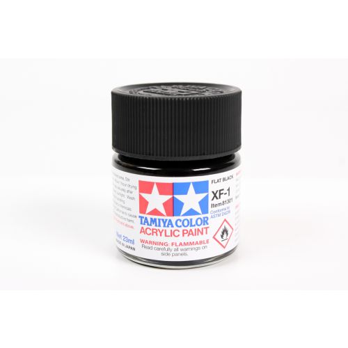 TAMIYA: Tinta Acrílica XF-1 PRETO LISO – 23ml