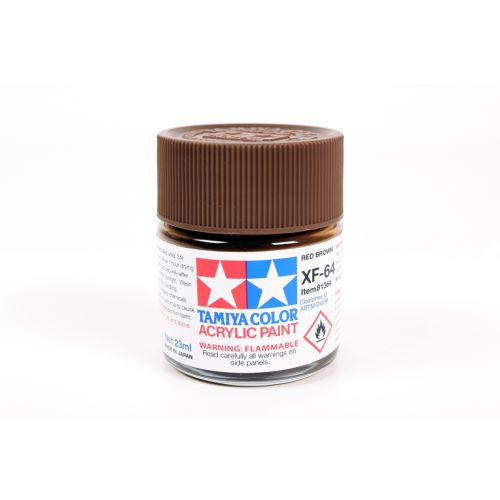 TAMIYA: Tinta Acrílica XF-64 MARROM AVERMELHADO – 23ml