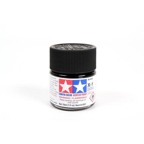 TAMIYA: Tinta Acrílica Mini X-1 PRETO – 10ml