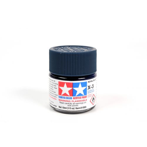 TAMIYA: Tinta Acrílica Mini X-3 AZUL ROYAL – 10ml