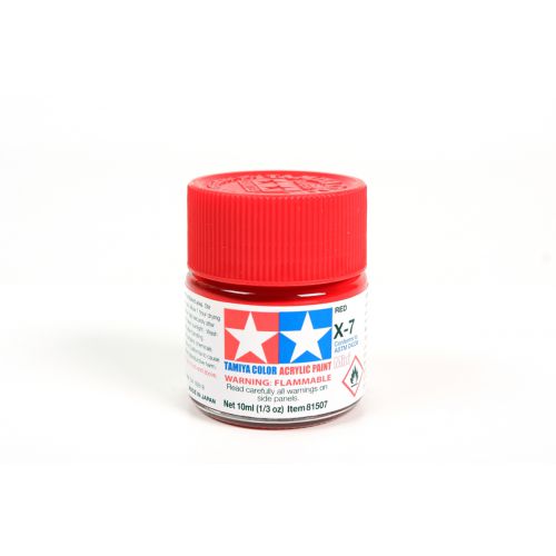 ACRYLIC MINI X-7 RED 10ML BOTTLE