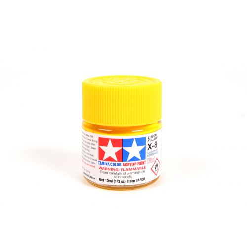 TAMIYA: Tinta Acrílica Mini X-8 AMARELO LIMÃO – 10ml