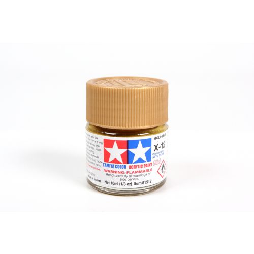 TAMIYA: Tinta Acrílica Mini X-12 FOLHA DE OURO - 10ml