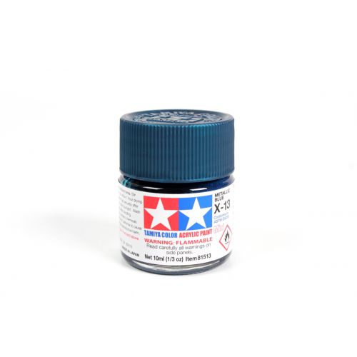 TAMIYA: Tinta Acrílica Mini X-13 AZUL METÁLICO - 10ml
