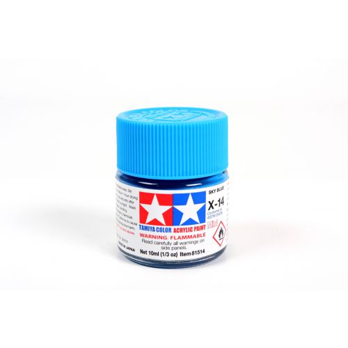 TAMIYA: Tinta Acrílica Mini X-14 AZUL CELESTE - 10ml