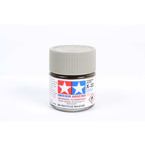 TAMIYA: Tinta Acrílica Mini X-32 TITAN SILVER - 10ml