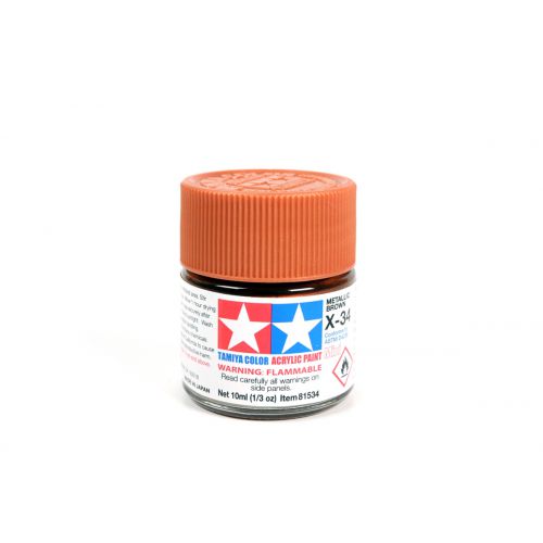 TAMIYA: Tinta Acrílica Mini X-34 MARROM METÁLICO - 10ml