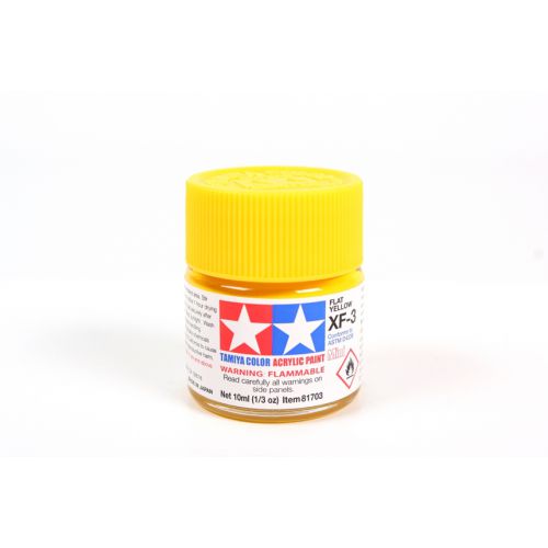 TAMIYA: Tinta Acrílica Mini XF-3 AMARELO LISO - 10ml