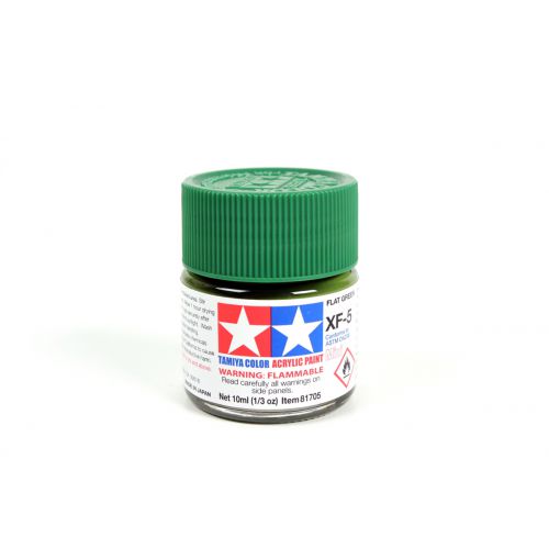 TAMIYA: Tinta Acrílica Mini XF-5 VERDE LISO - 10ml