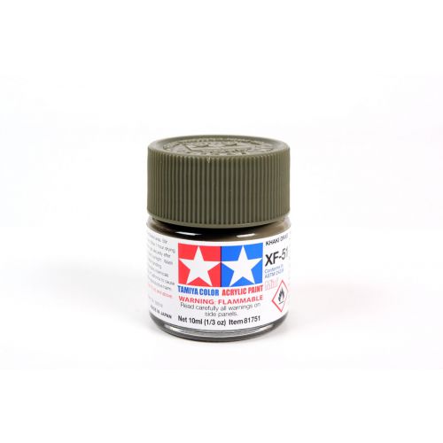TAMIYA: Tinta Acrílica Mini XF-51 CÁQUI FOSCO - 10ml