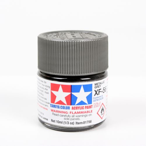 TAMIYA: Tinta Acrílica Mini XF-56 CINZA METÁLICO - 10ml