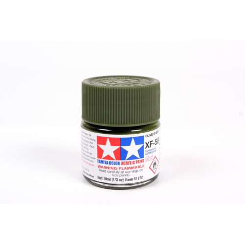 TAMIYA: Tinta Acrílica Mini XF-58 VERDE OLIVA - 10ml