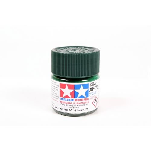TAMIYA: Tinta Acrílica Mini XF-70 VERDE ESCURO 2 - 10ml