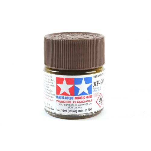 TAMIYA: Tinta Acrílica Mini XF-90 MARROM AVERMELHO 2  - 10ml