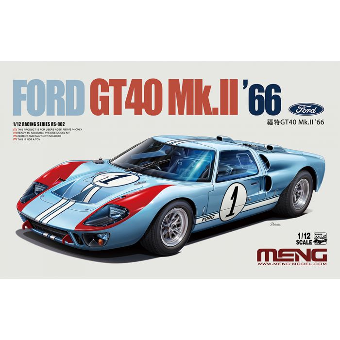 Kit para montar e pintar - FORD GT40 Mk.II' 66 – escala 1/12